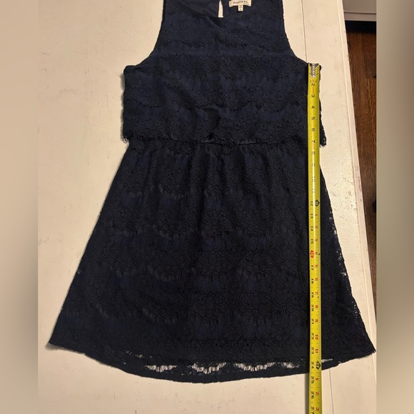 NEW Navy Blue Floral Lace Women's Dress Large Sexy - Picture 14 of 14